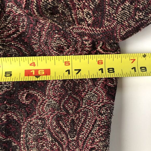 paisley Crop Jacket 3/4 Sleeve Snap Button Pockets Size Small? - Picture 4 of 10